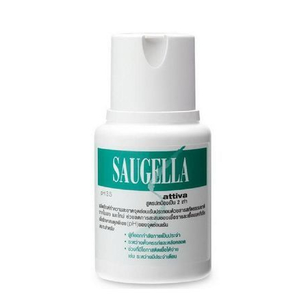 SAUGELLA Attiva pH3.5 100 ml.(เขียว)แก้ปัญาหาตกขาวน้องสาวทำความสะอาดจุดซ่อนเร้นนำเข้าจากประเทศอิตาลี