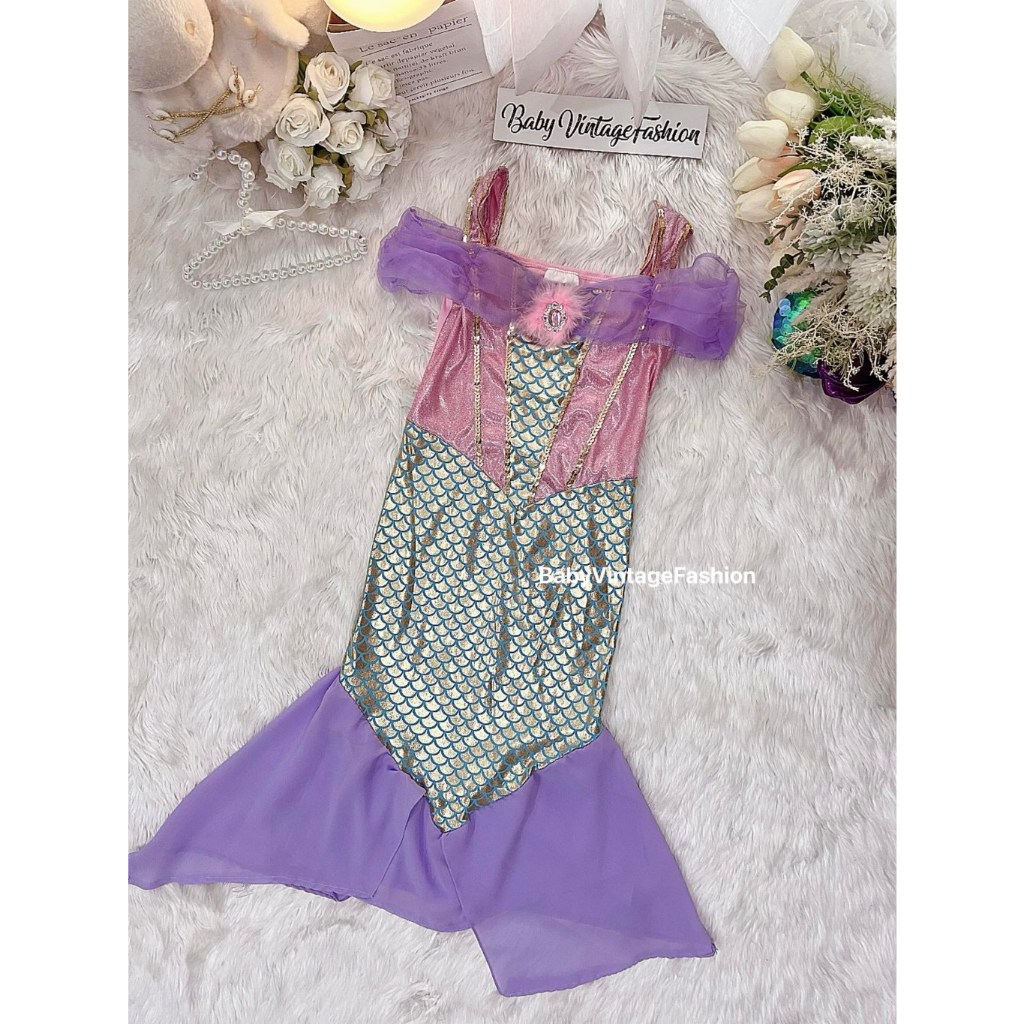 ชุดนางเงือกเด็กมือสอง**งาน UK/Size 4-6y/รอบอก 26 นิ้ว/เทียบไซส์120** นางเงือกแฟนซีสุดน่ารัก!! A404