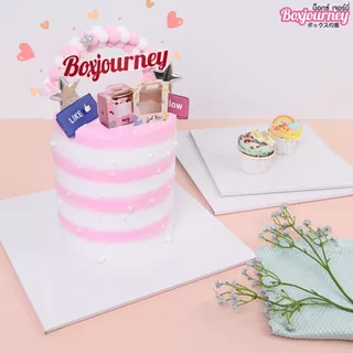 Boxjourney ฐานรองเค้กพรีเมี่ยม ฐานรองเค้กครึ่งปอนด์ ไซส์ 1-3 ปอนด์ ( 10 ชิ้น/แพ็ค) ฐานรองเค้ก