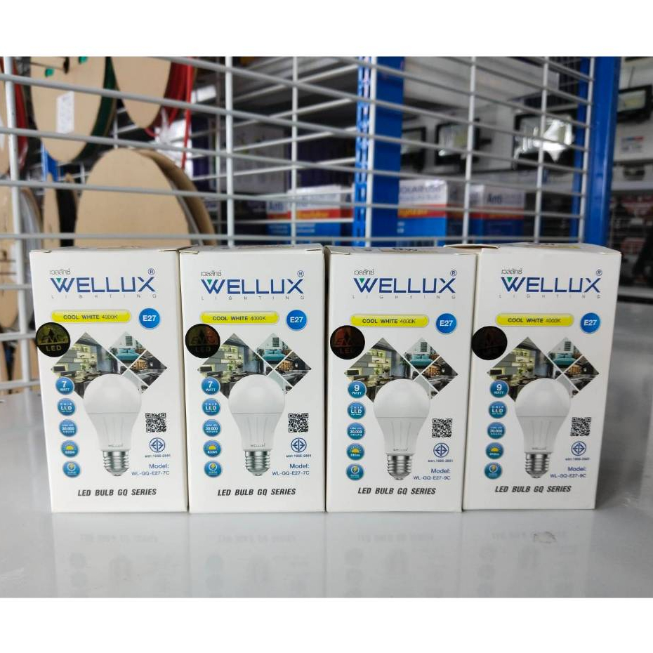 WELLUX WL-Bulb GQ Series 7W/9W E27 แสงคลูไวท์ 4000K *สินค้าพร้อมส่ง*