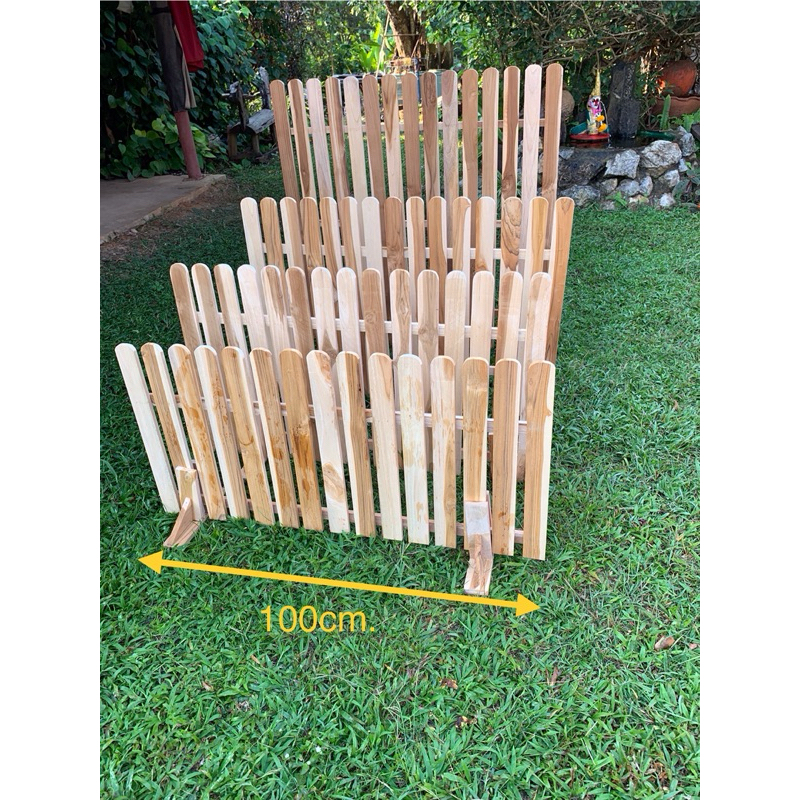 รั้วไม้สักแท้ราคาถูกขนาดยาว100cm.