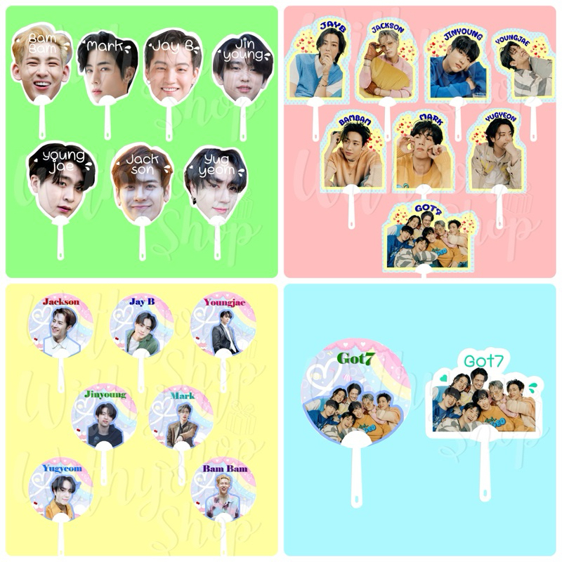 พัดหัวโต พัดกลมพื้นหลัง ลายgot7 มาร์ค แบมแบม จินยอง เจบี แจ็คสัน ยูคยอม ยองแจ สินค้าพร้อมส่ง
