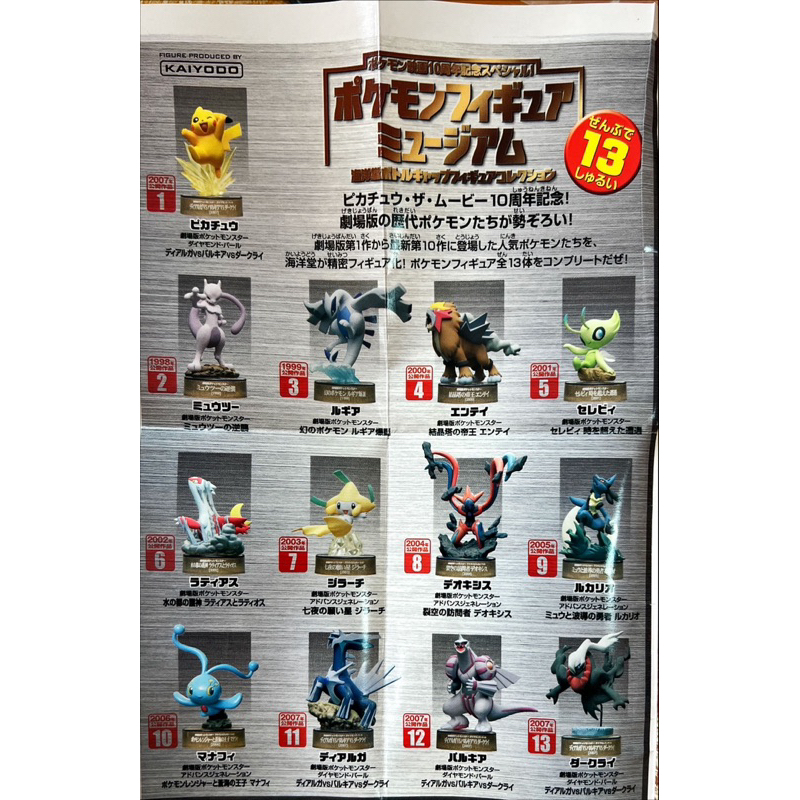 ( แท้/ มือ 2) Kaiyodo 7-11 Limited Marine Hall X Pokemon  all set Figure งานฝาโปเกมอน ครบชุด 13 แบบ 