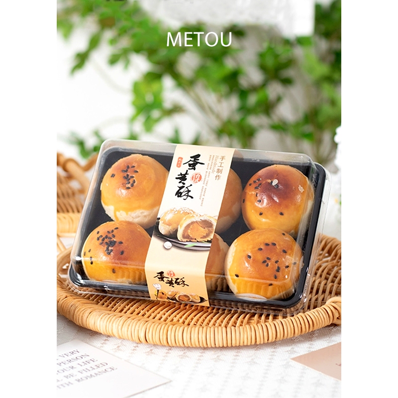 กล่องบรรจุภัณฑ์ข้าวเหนียว 6 กล่อง, กล่องบรรจุภัณฑ์กรอบไข่แดง, กล่องอบขนมไหว้พระจันทร์ผิวหิมะ