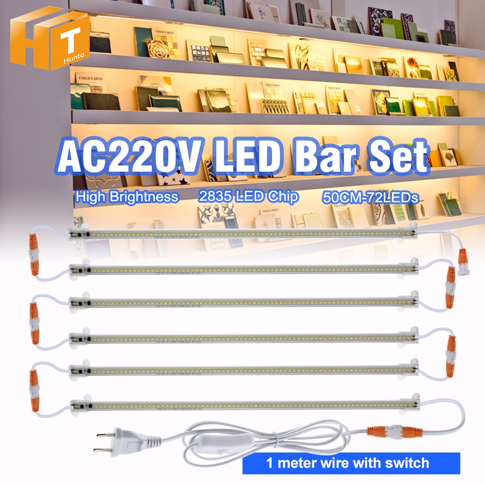 AC220V แถบไฟ 3สี ไฟบ้าน ไฟบาร์ โคมไฟ LEDอัพเกรด ชุดไฟ2/4/6/8/10 แถว  ไฟติดห้อง ติดตั้งง่าย ใช้ในฝ้าหลืบ ติดตู้ LED