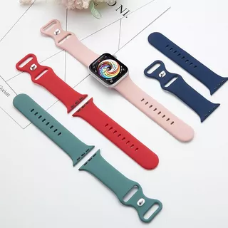 สายนาฬิกาซิลิโคนระบายอากาศสำหรับ iwatch S11/10/9/8/7/6/SE 5 4 3 2 1สายนาฬิกากันน้ำ Ultra 49mm46m41mm45mm44mm42mm40mm38mm
