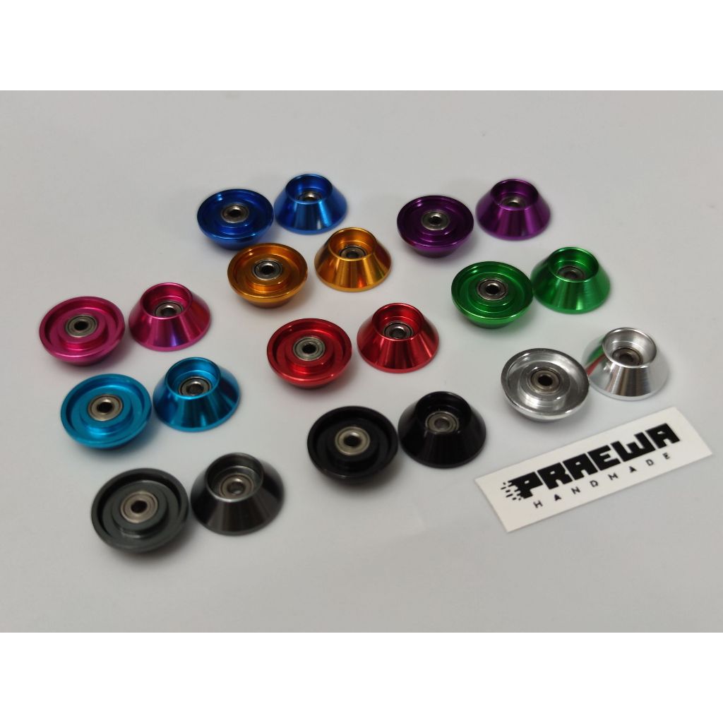 โรลเลอร์ชาม UFO 13mm ลื่นไหล ยอดนิยม - Mini4WD 13mm Tapered Aluminum Ball-Race Rollers Ringless