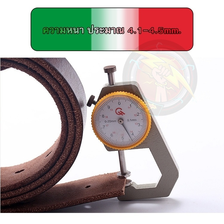 เข็มขัดหนังวัวแท้ Italy หัวทองเหลืองแท้ คุณภาพเกรด premium เข็มขัดหนังแท้ ชาย หนังวัวฟอก รับประกัน3ปี หนังชั้นเดียว - รูปที่ 2