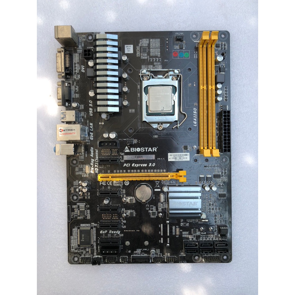 MAINBOARD (เมนบอร์ด) 1150 BIOSTAR TB85 DDR3 + CPU G3250 มือสอง