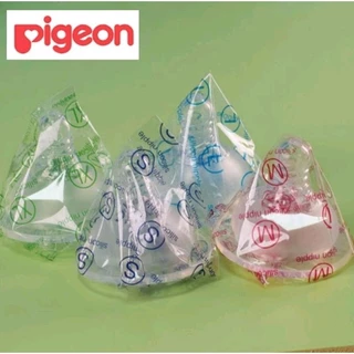 จุกเสมือนนมแมคอกว้างรุ่นใหม่มีเส้นลายดอกไม้ Pigeon (ไม่ดูด ไม่ไหล) สำหรับทารกแรกเกิด