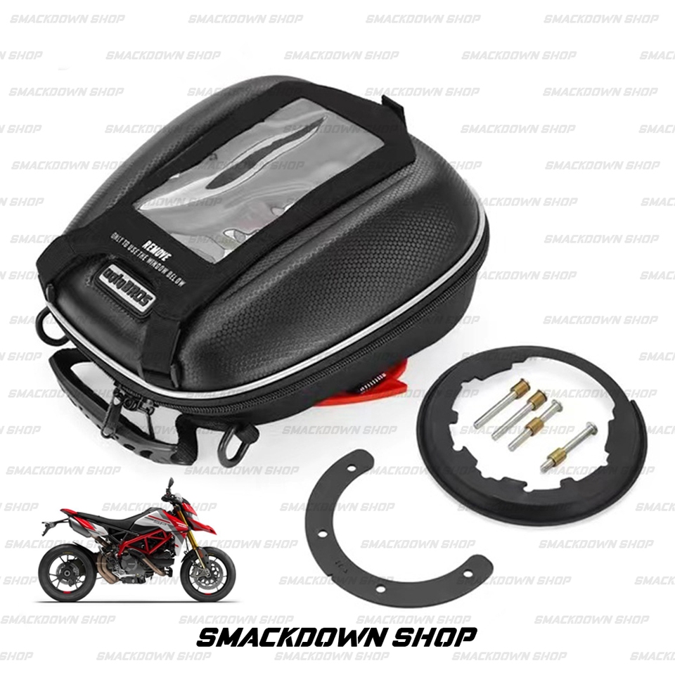กระเป๋าหนังติดถังน้ำมัน Hypermotard 950 , Multistrada 950 ,1200 ใส่โทรศัพท์ กันน้ำ มีพื้นที่เก็บ
