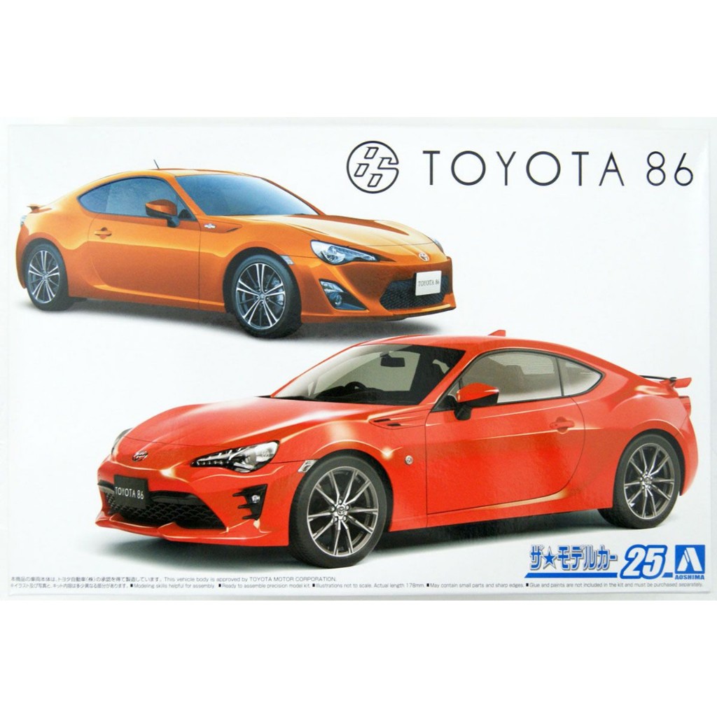 โมเดลรถประกอบ Aoshima 1/24 MC025 TOYOTA ZN6  TOYOTA86 '16 (Minor Change)
