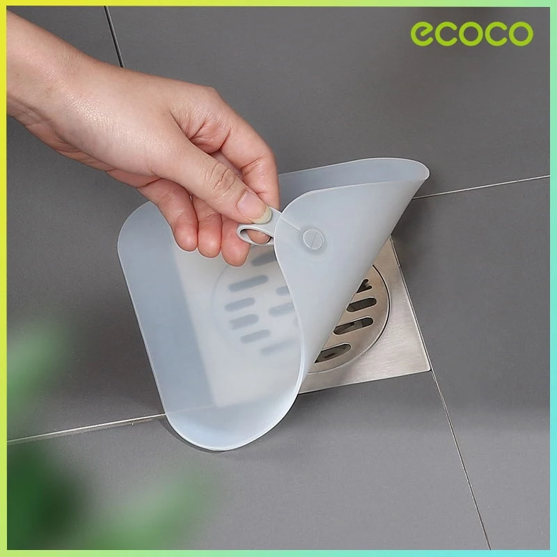 Ecoco ท่อระบายน้ำพื้นซิลิโคน แผ่นกำจัดกลิ่น ท่อระบายน้ำพื้นห้องน้ำ ท่อระบายน้ำพื้นระงับกลิ่นกาย ปลั๊กท่อระบายน้ำอ่างล้าง