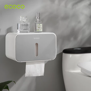 Ecoco ที่ใส่ทิชชู่ในห้องน้ำ ที่ใส่กระดาษทิชชู ออแกไนเซอร์ ติดผนัง ชั้นเก็บทิชชู่