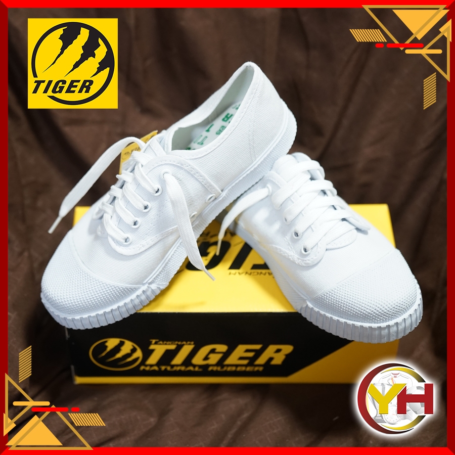 รองเท้าผ้าใบ Tiger 205 พื้นสีเขียว รองเท้านักเรียน สีน้ำตาล/ขาว/ดำ แบรนด์ Chappy พร้อมส่งของแท้ 100% - รูปที่ 6