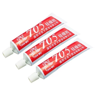1pcs กาวซิลิโคนอุตสาหกรรม 704 705 สี:ดำ ขาว โปร่งใส กันน้ำ ติดดี ทนความร้อน กาวซิลิโคนระบายความร้อน 704 ยางซิลิโคนสี