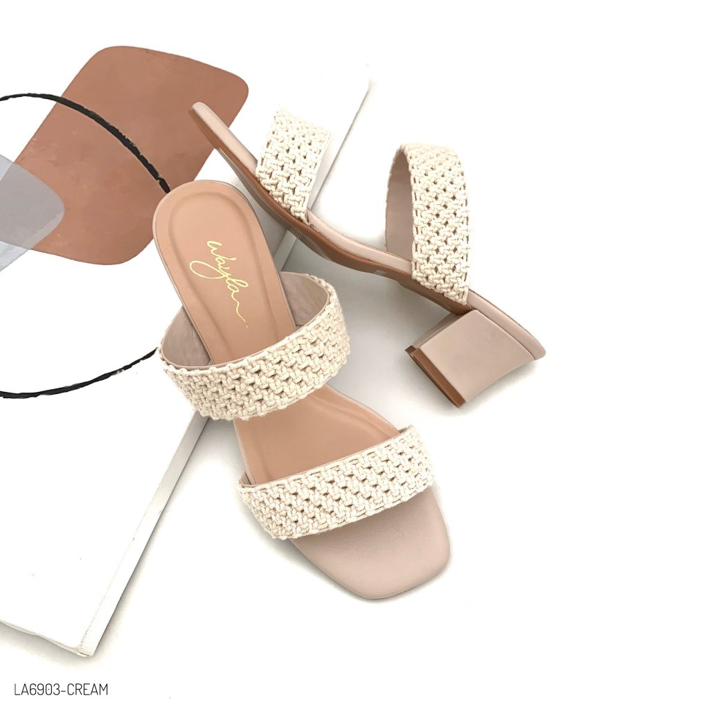 HaloBangkok รองเท้า Casual Heel หนังไมโครไฟเบอร์ รุ่น LA6903