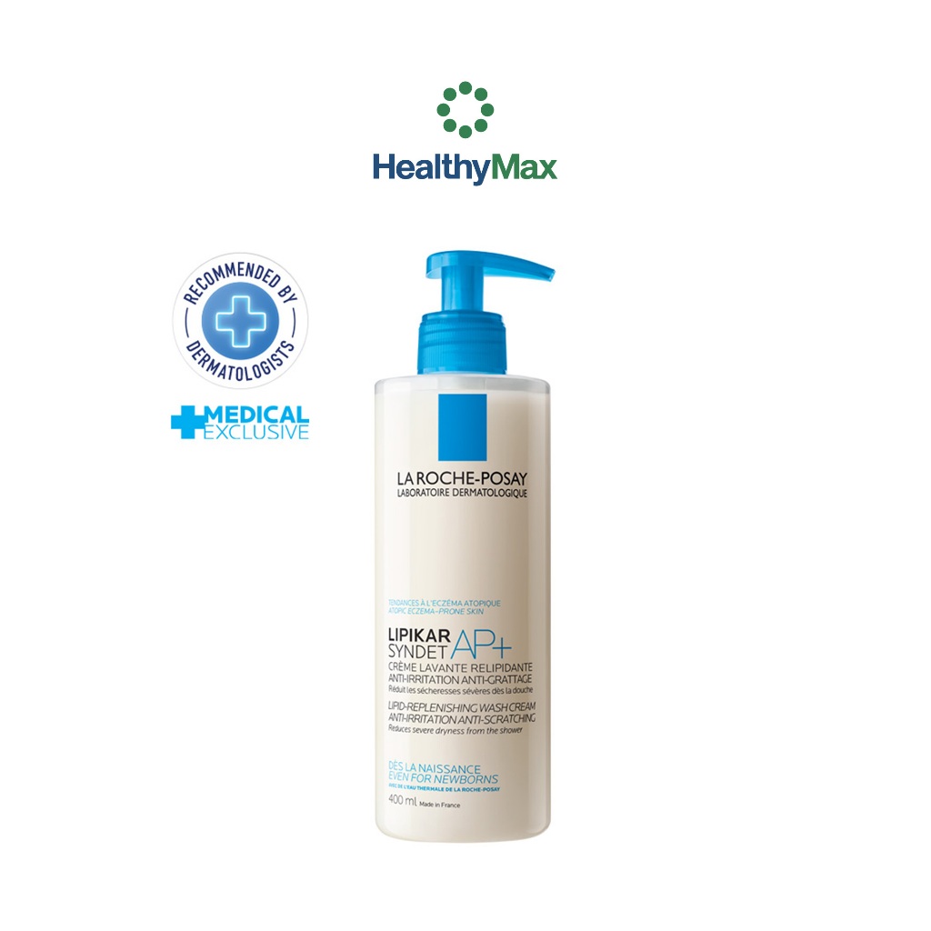 La Roche-Posay LIPIKAR SYNDET AP+ 400ml. ครีมอาบน้ำ สำหรับผิวแห้งมาก และผิวระคายเคือง (สูตรเฉพาะโรงพยาบาลและคลินิก)