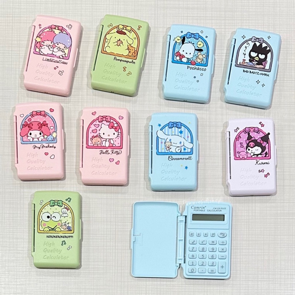 เครื่องคิดเลข ลายการ์ตูน แบบพับ พกพา 9.8x6cm