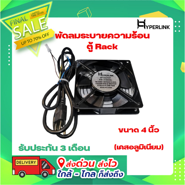 พัดลมระบายความร้อนตู้ Rack (เคสอลูมิเนียม) ขนาด 4 นิ้ว HYPERLINK