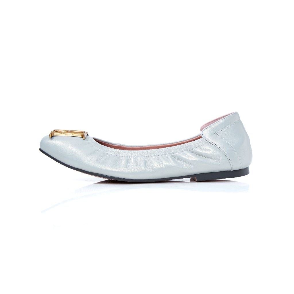 O&B รองเท้าหนังแกะ รุ่น AUDREY CREST IN MIRROR GREY-11087CS32615F_S4GYSM