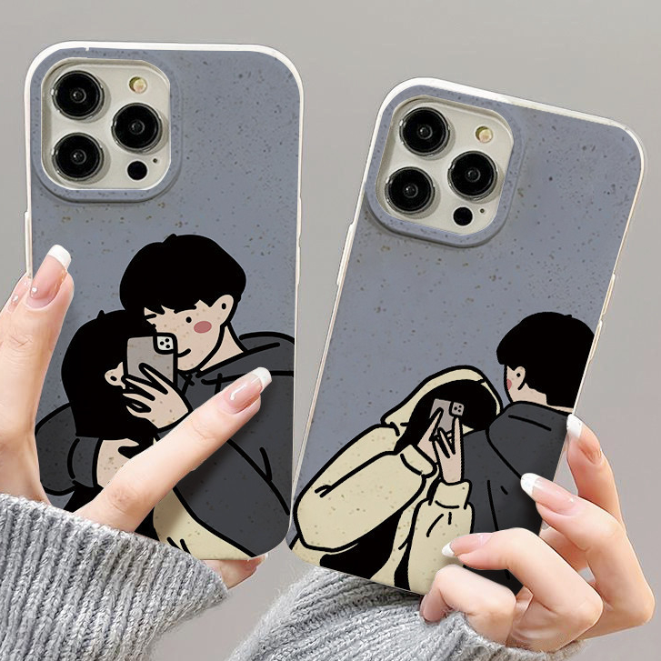 สำหรับ iPhone 11 13 For เคสไอโฟน14 15 12 Pro Max X XR XS MAX 6 7 8 14 15 Plus 12 13 MINI คู่รักซีรีส์ Photographรุ่น เคส