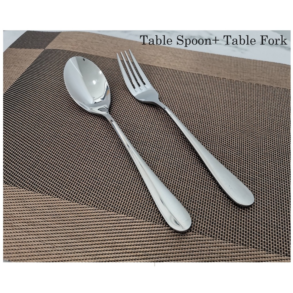 ช้อม ส้อม มีดสแตนเลส ช้อนซุป ด้ามมล สำหรับร้านอาหาร และโรงแรม (stainless spoon , fork , Knife ) - รูปที่ 4