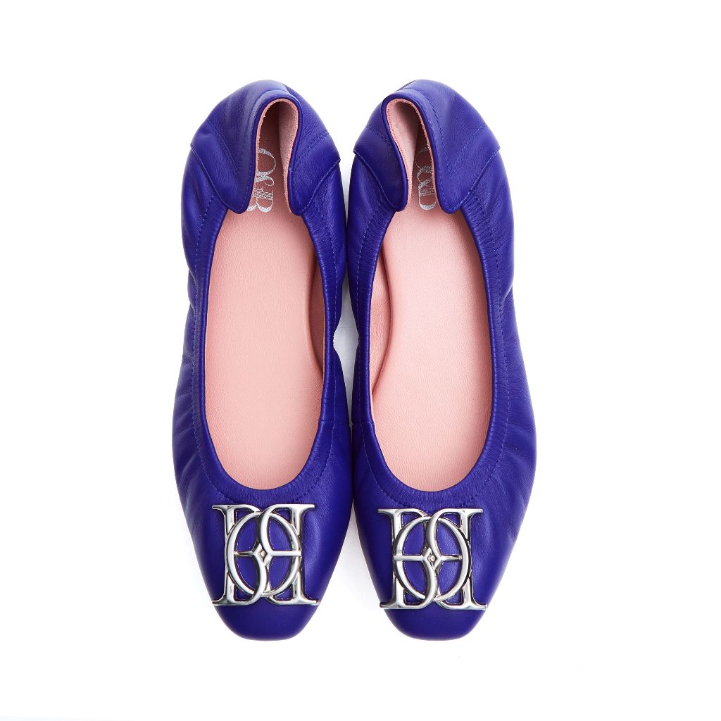 O&B รองเท้าหนังแกะ รุ่น AUDREY CREST IN BLUE HAWAII-11087CS36004F_S4BLXX