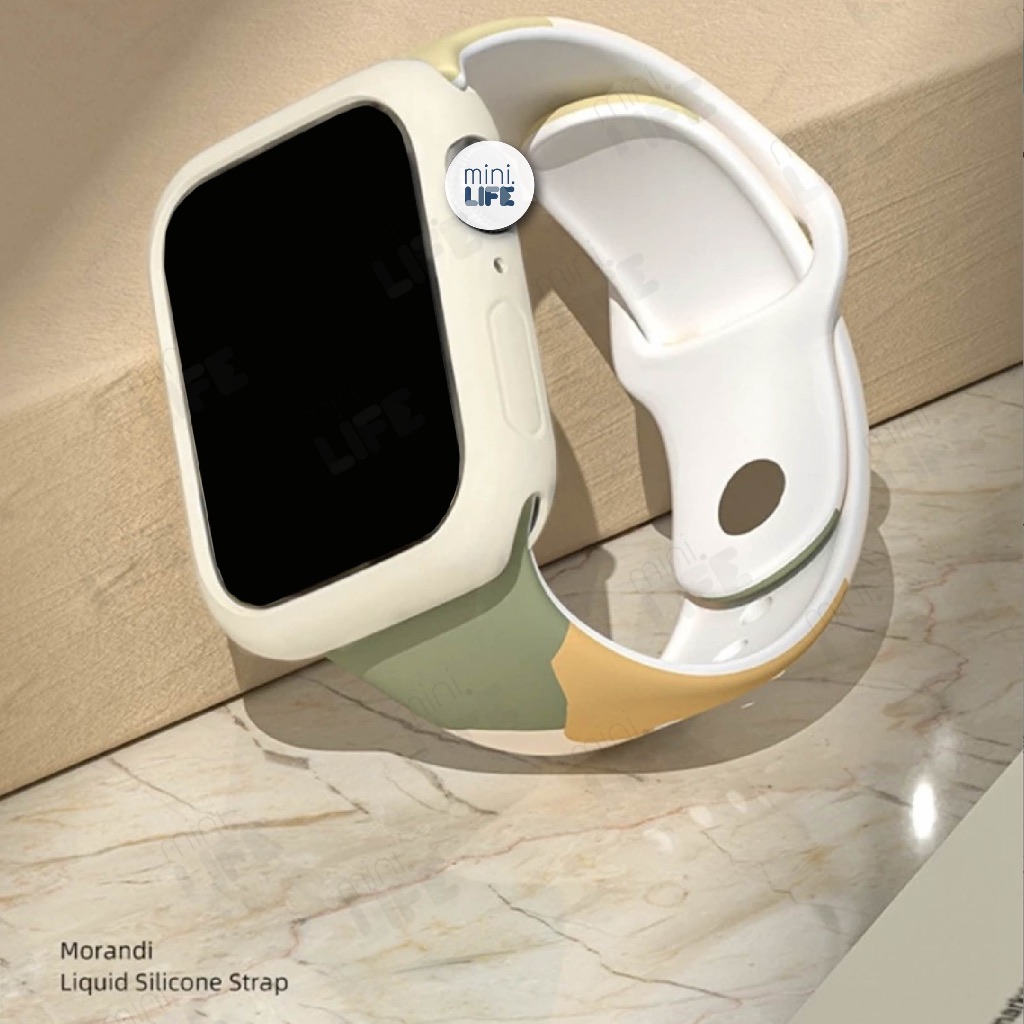 [ พร้อมส่ง ] สาย ซิลิโคน ลายพราง abstract art สำหรับ appl watch นาฬิกา iwatch Size 38/40/41/42/44/45/46/49 SE ultra