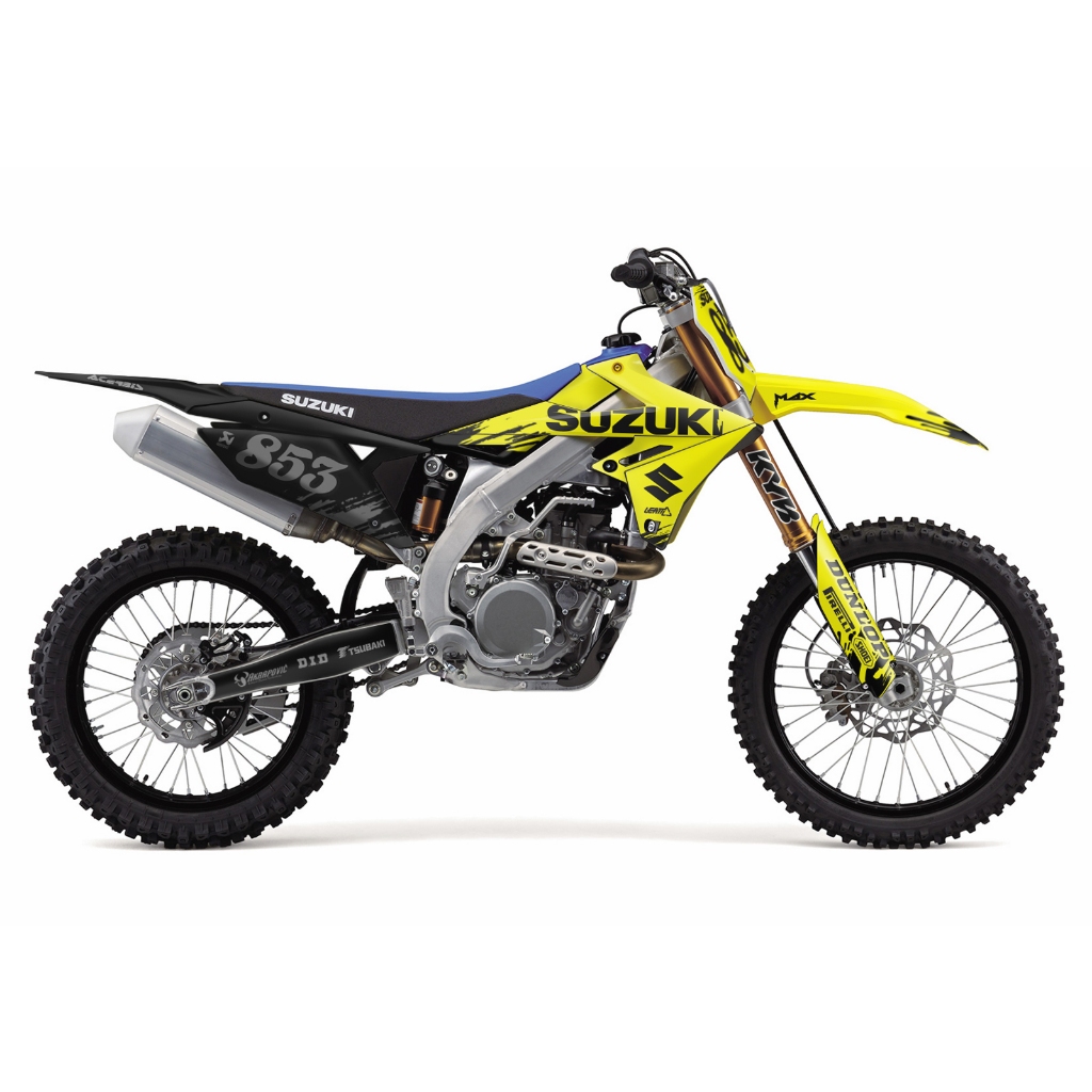 สติกเกอร์รถวิบาก SUZUKI RM-Z 250-450 ทั้งคัน พร้อมสติกเกอร์กระบอกโช๊ค ใส่ชื่อ เลขเบอร์ ได้ตามต้องการ