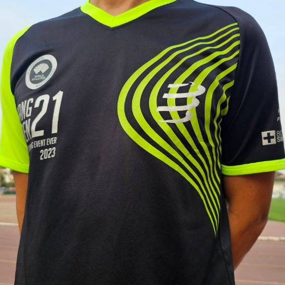 Compressport เสื้อที่ระลึกแขนสั้น VIP งานวิ่งบางแสน 21 ใส่วิ่ง ออกกำลังกาย สีดำเขียว นำเข้าจากต่างประเทศ 100%