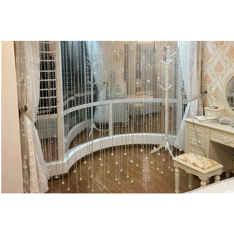 ม่านลูกปัดอะคริลิกขนาดยาว1เมตร/เส้นพร้อมส่งทันทีในไทย(มีจี้เพชร/ไม่มีจี้) - รูปที่ 5