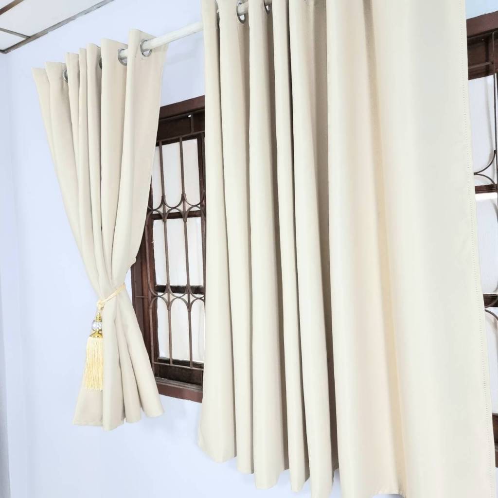 แนะนำ ผ้าม่าน ผ้าม่านหน้าต่าง ผ้าม่านประตู ทึบแสง กันยูวี กั้นห้อง ห่วงตาไก่ ราคาพิเศษ มีเก็บเงินปลายทาง