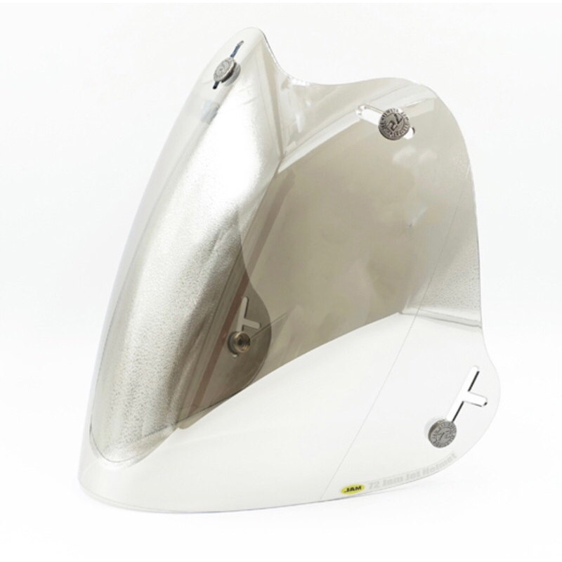 ชิวหน้าหมวกกันน๊อค หน้ากากหมวกกันน๊อค 72 jam japan 3D helmet shield สีชาอ่อนเคลือปรอท chopper bobber