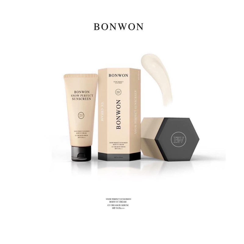 [พิเศษในไลฟ์ลด50%] กันแดด บอนวอน แพคเกทมีกล่อง Bonwon ขนาด150ml 3หลอดถูกลง