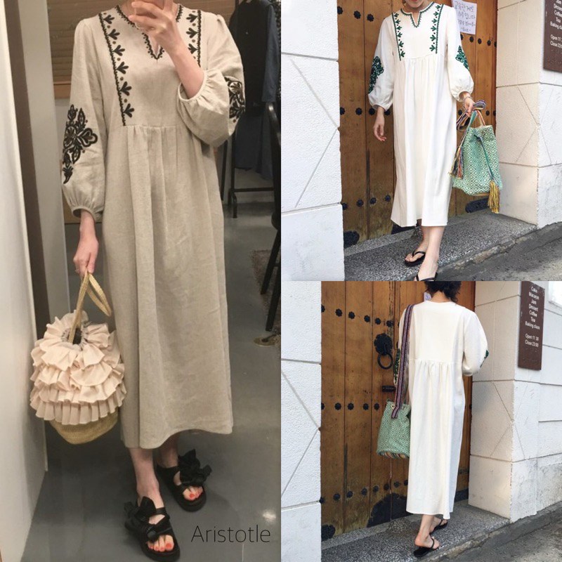 🌈🌿🌺🌸🌼🧡🤎🇰🇷 Bohemian Maxi Dress