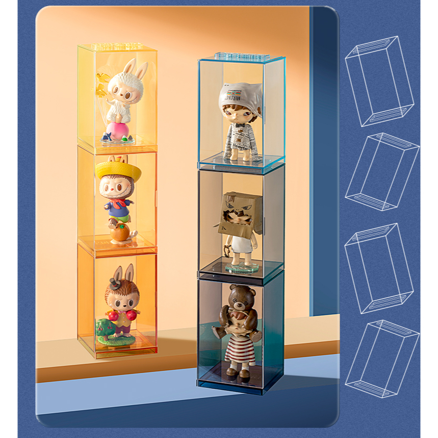 [✅พร้อมส่ง/ของแท้] POP MART - Single Display Box ( ตู้โชว์โมเดลแบบเซ็ต 3ชิ้น🎏 )