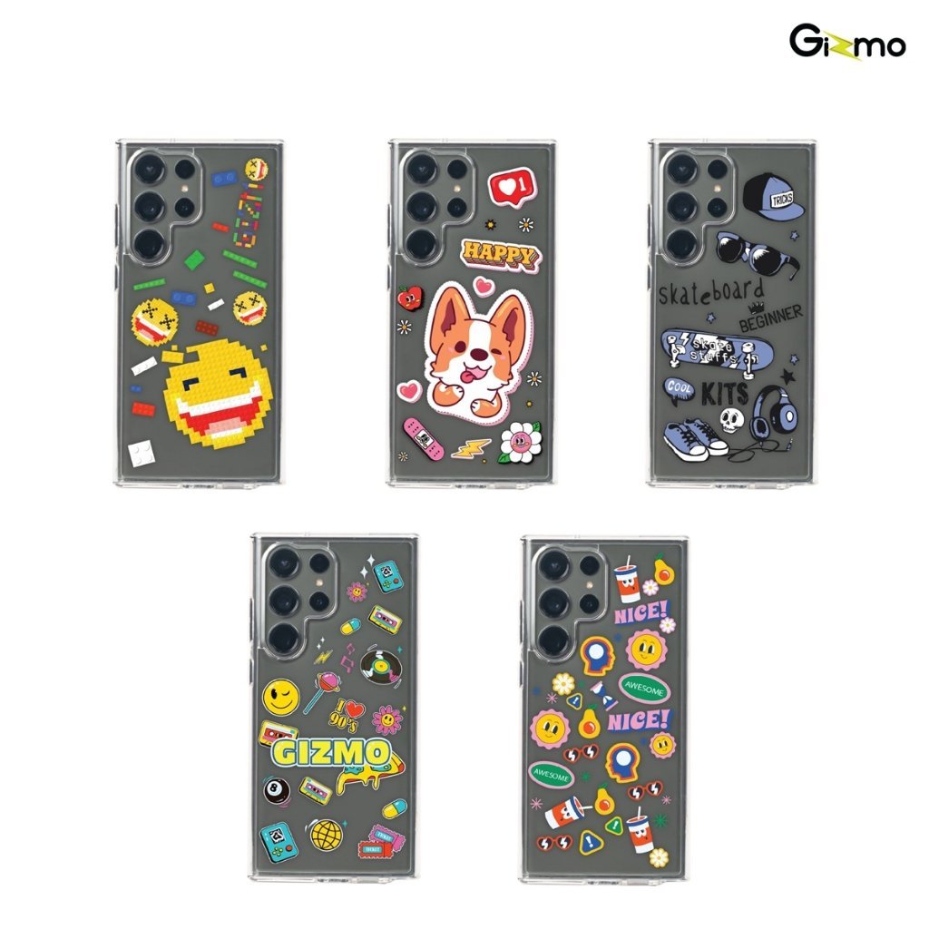 Gizmo สำหรับเคสซัมซุง S22ultra/S23ultra/S24ultra เคสใส ยกขอบกันกระแทก รุ่น Strong-X สกรีนลาย Street