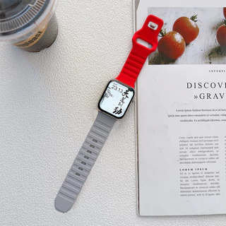 สายรัดซิลิโคนเหมาะสำหรับ iwatch Ultra49mm46mm44mm45mm สายกันน้ำS11 10 9 8 6 7se 3 2 14 5 การจับคู่สีสาย 38mm40mm41mm42mm
