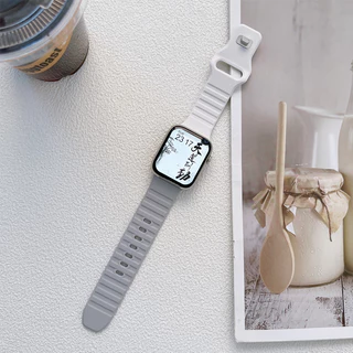 สายรัดซิลิโคนเหมาะสำหรับ iwatch Ultra49mm46mm44mm45mm สายกันน้ำS11 10 9 8 6 7se 3 2 14 5 การจับคู่สีสาย 38mm40mm41mm42mm