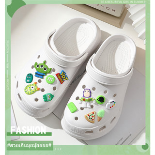 Amazy  รองเท้าหัวโตเเฟชั่นผู้หญิง ตัวติดน้องสีเขียวสุดปังน่า…