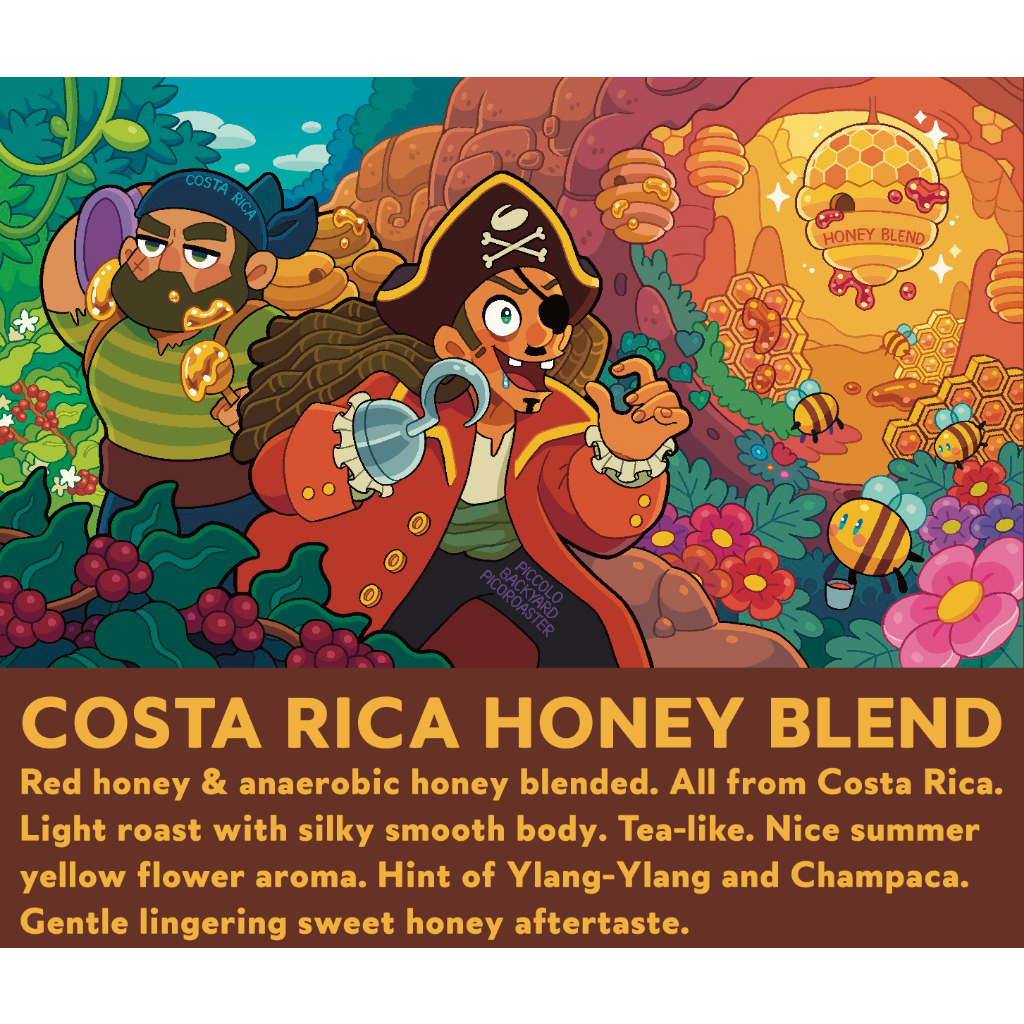 เมล็ดกาแฟคั่ว Costa Rica Honey Blend