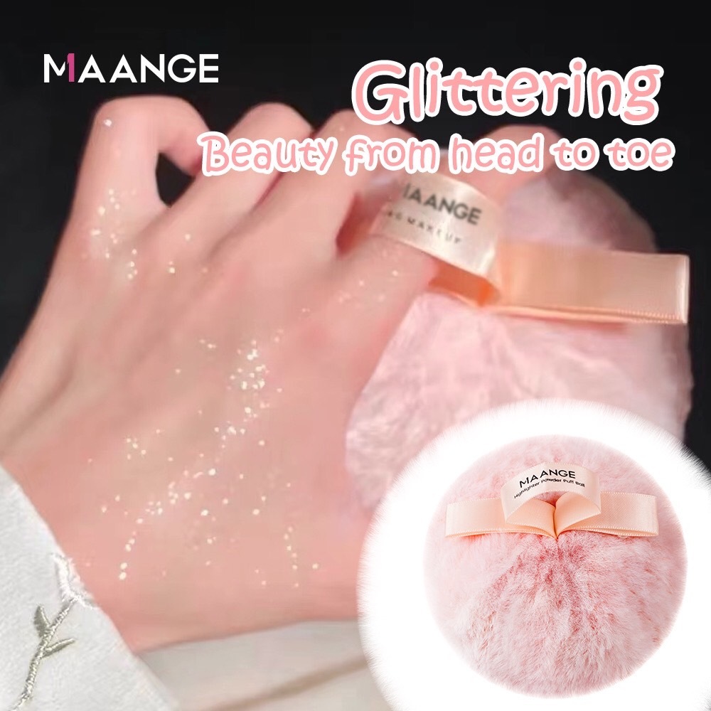 MACK ANDY แป้งพัฟ ไฮไลท์ ควบคุมความมัน กันน้ํา สําหรับแต่งหน้า Glitter Puff พัฟตบตัววิ้ง Huadi Glitter Puff พัฟตบตัววิ้