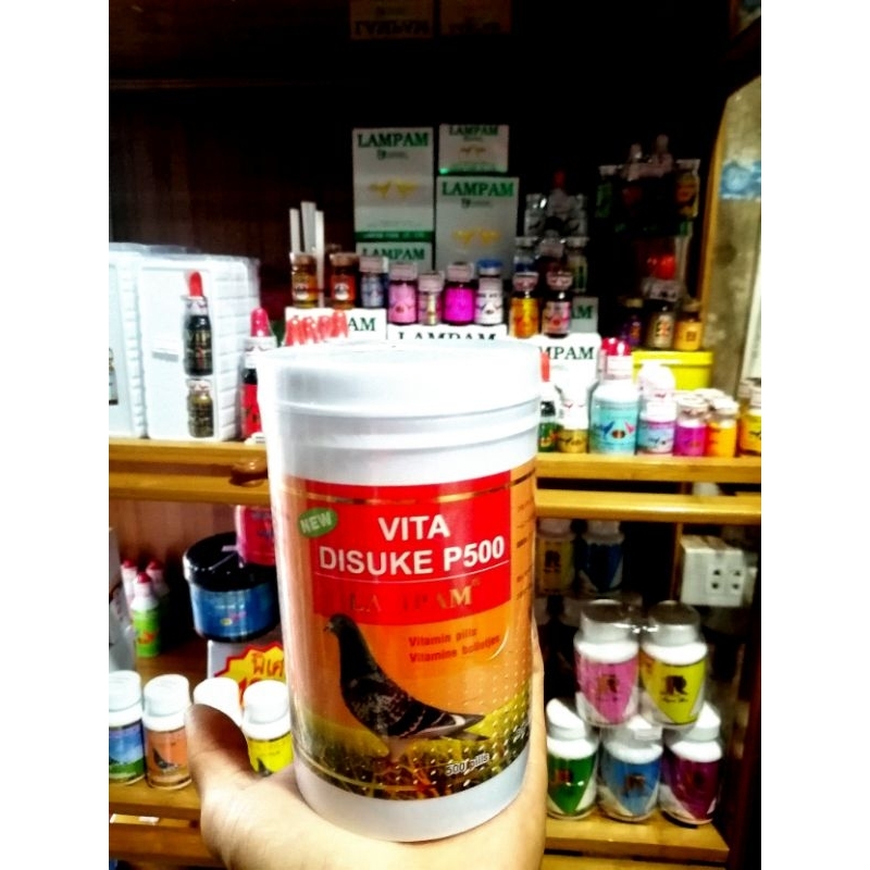 VITA​ DISUKE​ P500​(กระปุกใหญ่​500เม็ด)​  สมุนไพรบำรุงไก่ชนแบรนด์​ลำปำ(LAMPAM)​