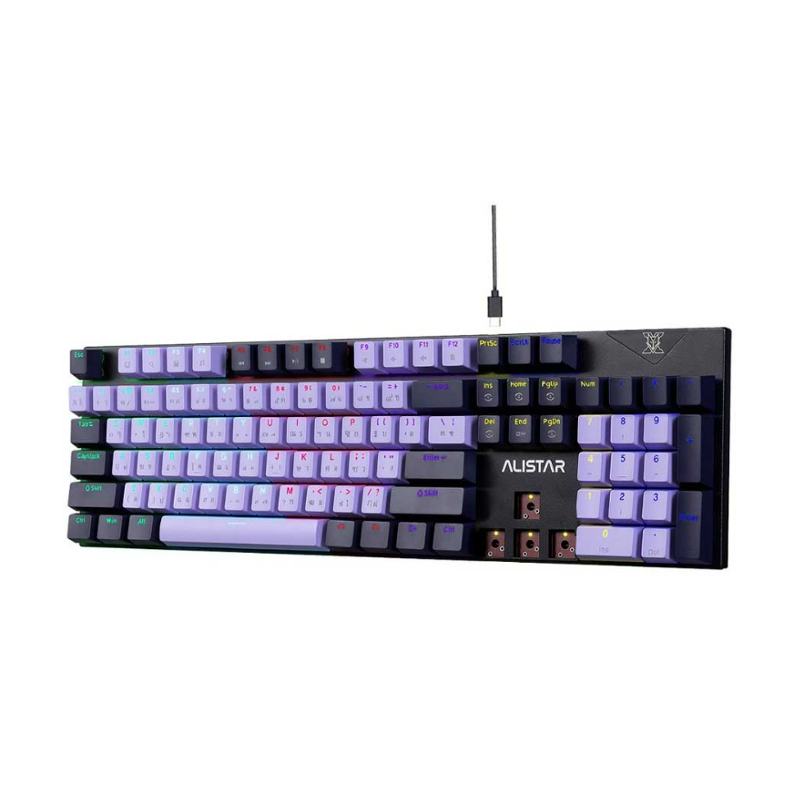 KEYBOARD (คีย์บอร์ด) NUBWO ALISTAR X33 CIY (YELLOW) (CIY RED SWITCH - MINI RGB - EN/TH)