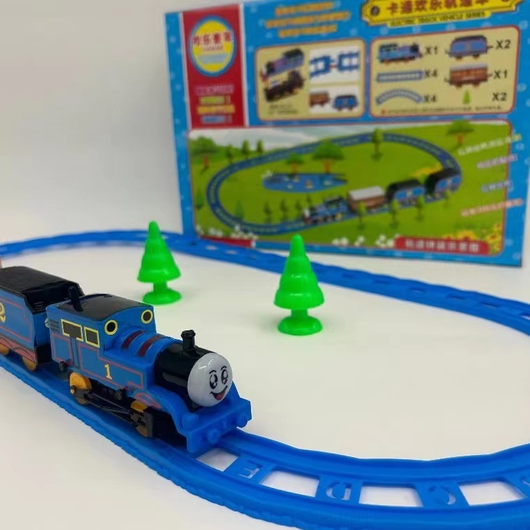 [พร้อมส่ง]โทมัสพร้อมราง รถไฟการ์ตูน รางรถไฟของเล่น รถไฟโธมัสใส่ถ่านพร้อมราง 1set มีอะไหล่14ชิ้น