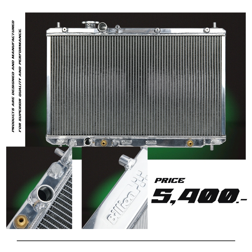 BILLION 2-ROW FULL ALUMINUM RADIATOR COMPATIBLE WITH HONDA CIVIC FB (AT) #หม้อน้ำBILLION