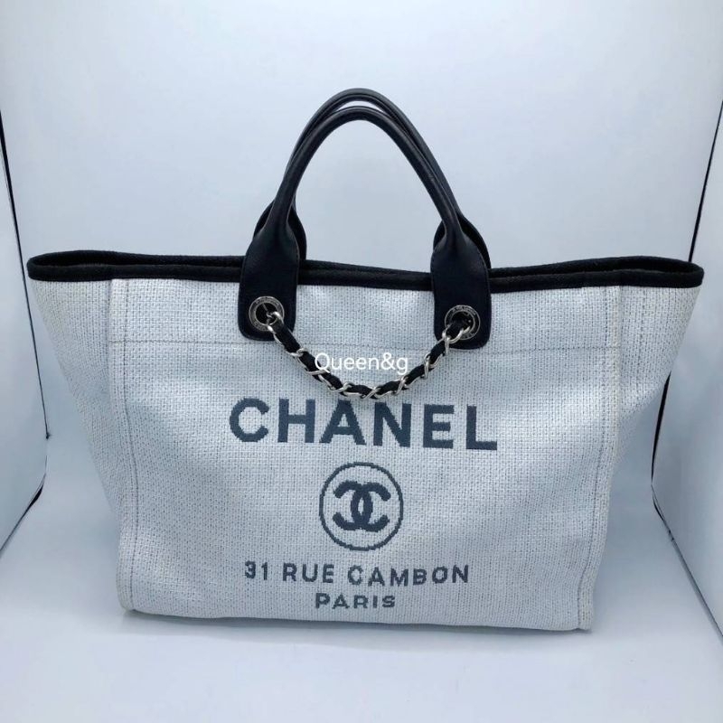 Chanel Jean tote bag ชาแนล กระเป๋าสะพาย แบรนด์เนม หนังแท้ มือสอง วินเทจ vintage rare brandname ลุ้นต