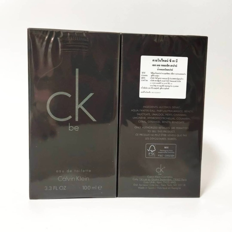 น้ำหอม CK Be Eau De Toilette 100ml.กล่องซีล/แท้💯