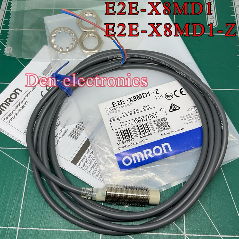 เซ็นเซอร์E2E-X8MD1 / E2E-X8MD1-Z Omron Proximity switch 2สาย DC  M12 ชนิด NO ระยะจับ8mm 12-24VDC